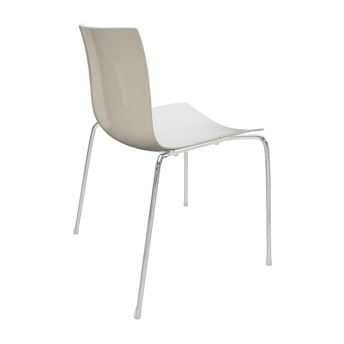Catifa 46 0251 Stuhl zweifarbig Gestell Chrom Weiß