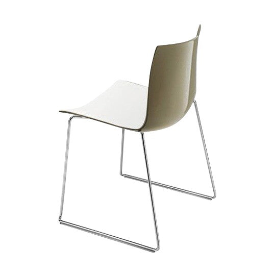 Catifa 46 0278 Stuhl zweifarbig Kufe Chrom Natur