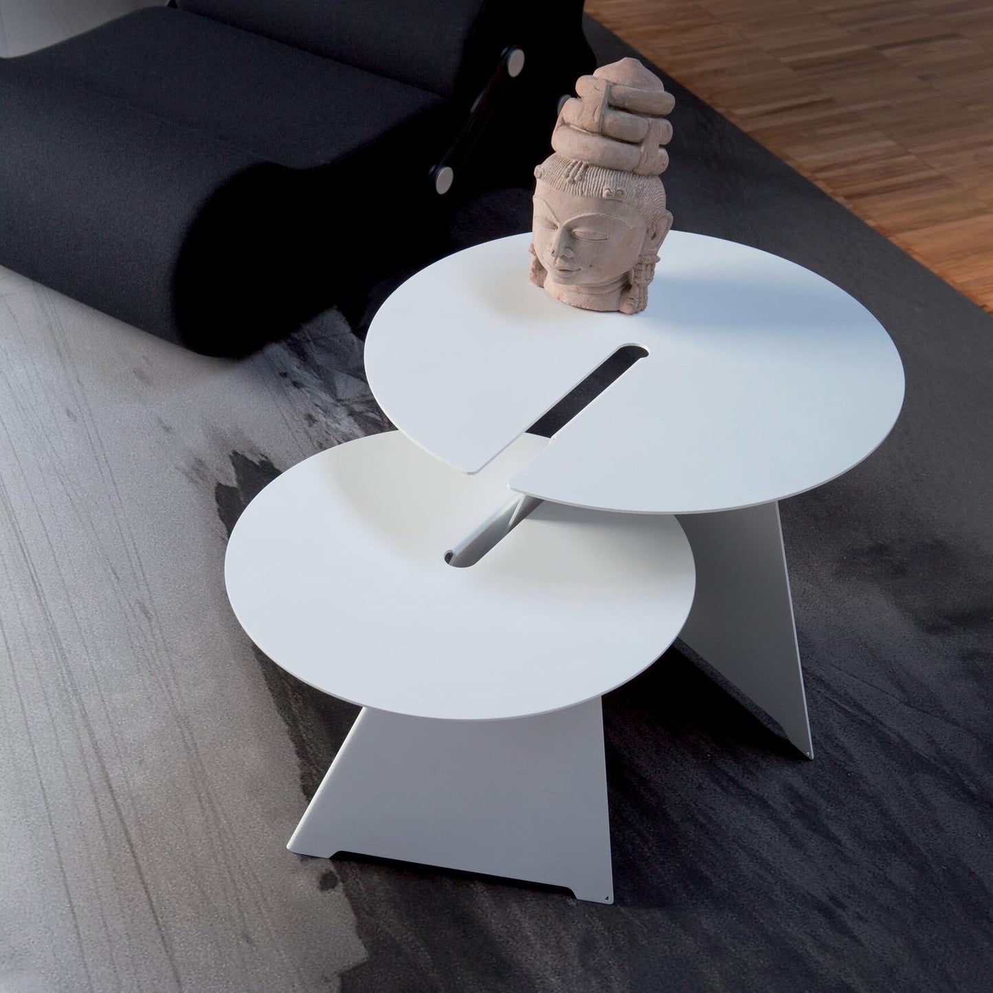 Abra Beistelltisch Ø49cm Weiß