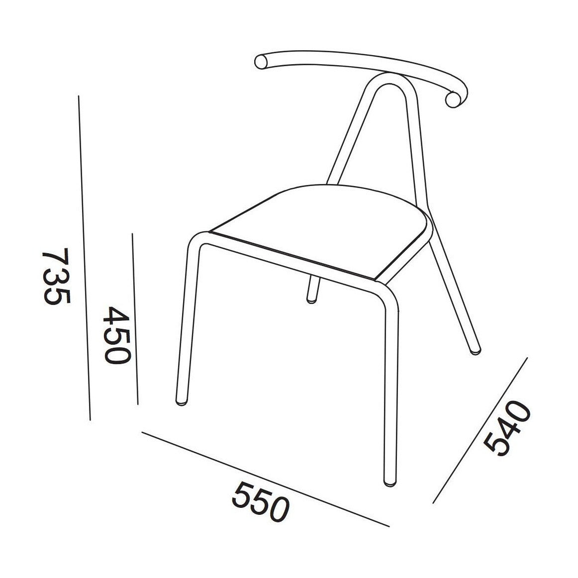 Toro Stuhl Sitzfläche Platinum Flukso Schwarz