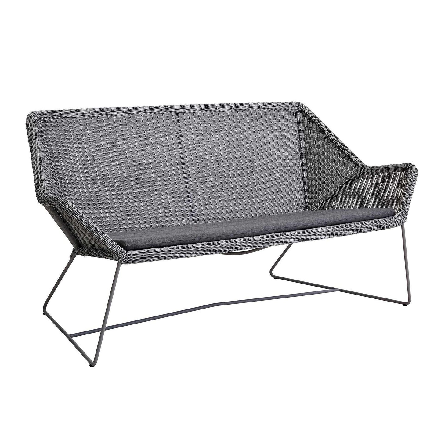 Breeze 2-Sitzer Outdoor Lounge Sofa Hellgrau