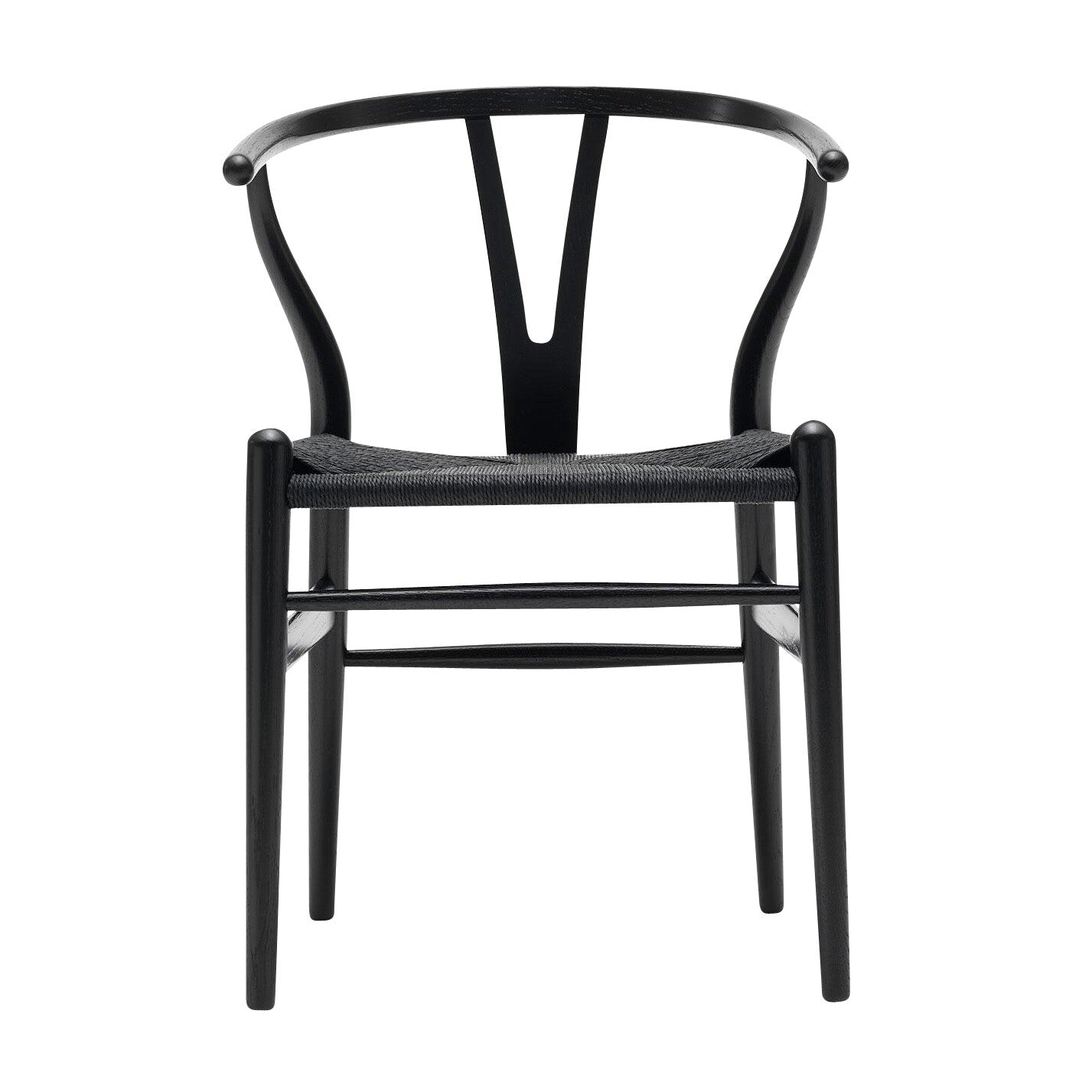 CH24 Wishbone Chair Gestell Eiche Schwarz