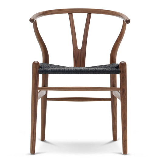 CH24 Wishbone Chair Gestell Walnuss Schwarz