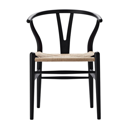 CH24 Soft Wishbone Chair Gestell Buche Schwarz