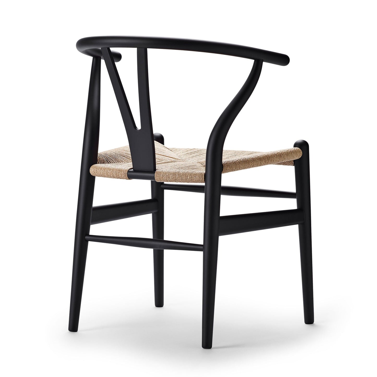 CH24 Soft Wishbone Chair Gestell Buche 2er Set Schwarz