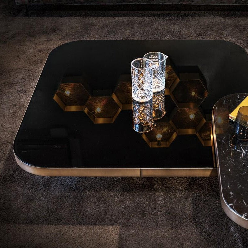 Bow Couchtisch 3er Set Schwarz