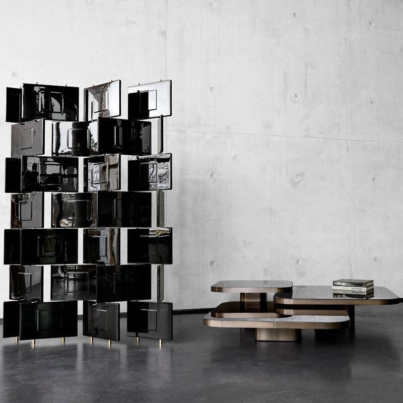Bow No. 5 Couchtisch 100x100x25cm Schwarz