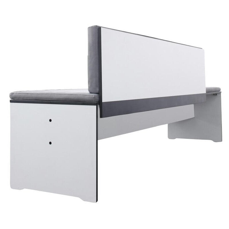 Riva Gartenbank mit Rückenlehne Schwarz