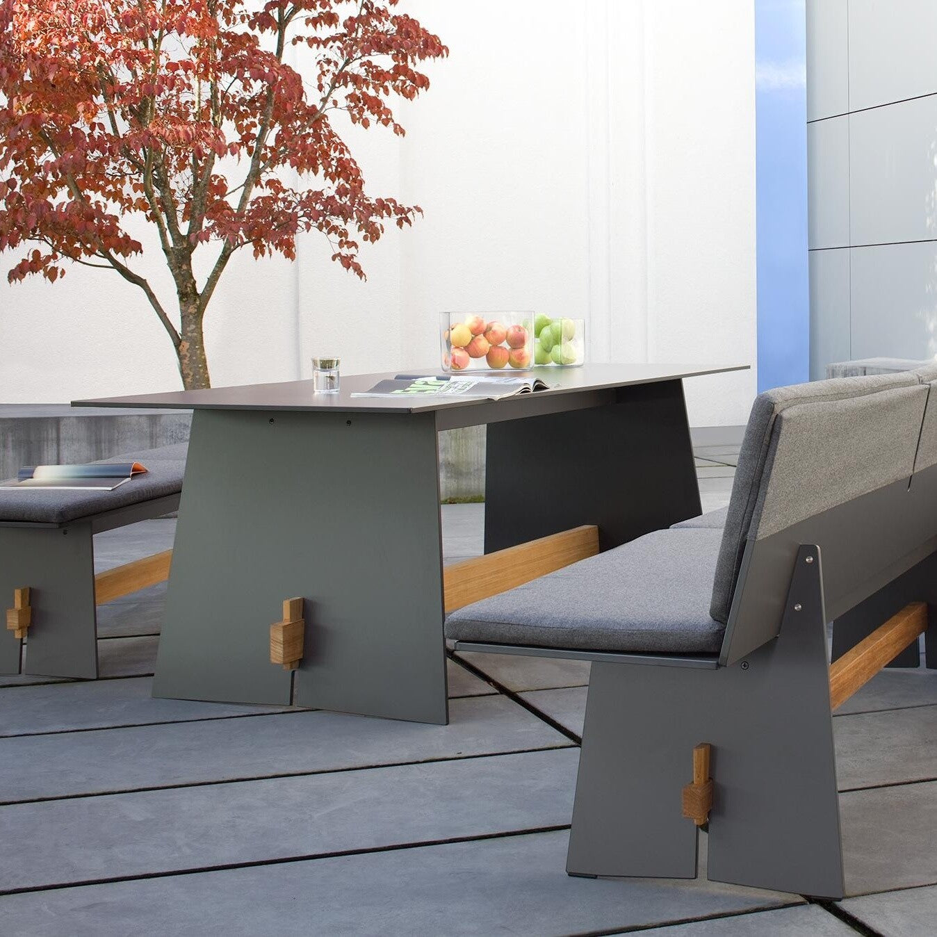 Tension Outdoor Tisch 90x220x73cm Schwarz
