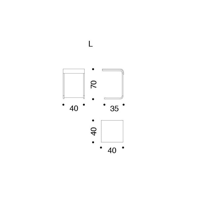 Farallon Beistelltisch L Schwarz