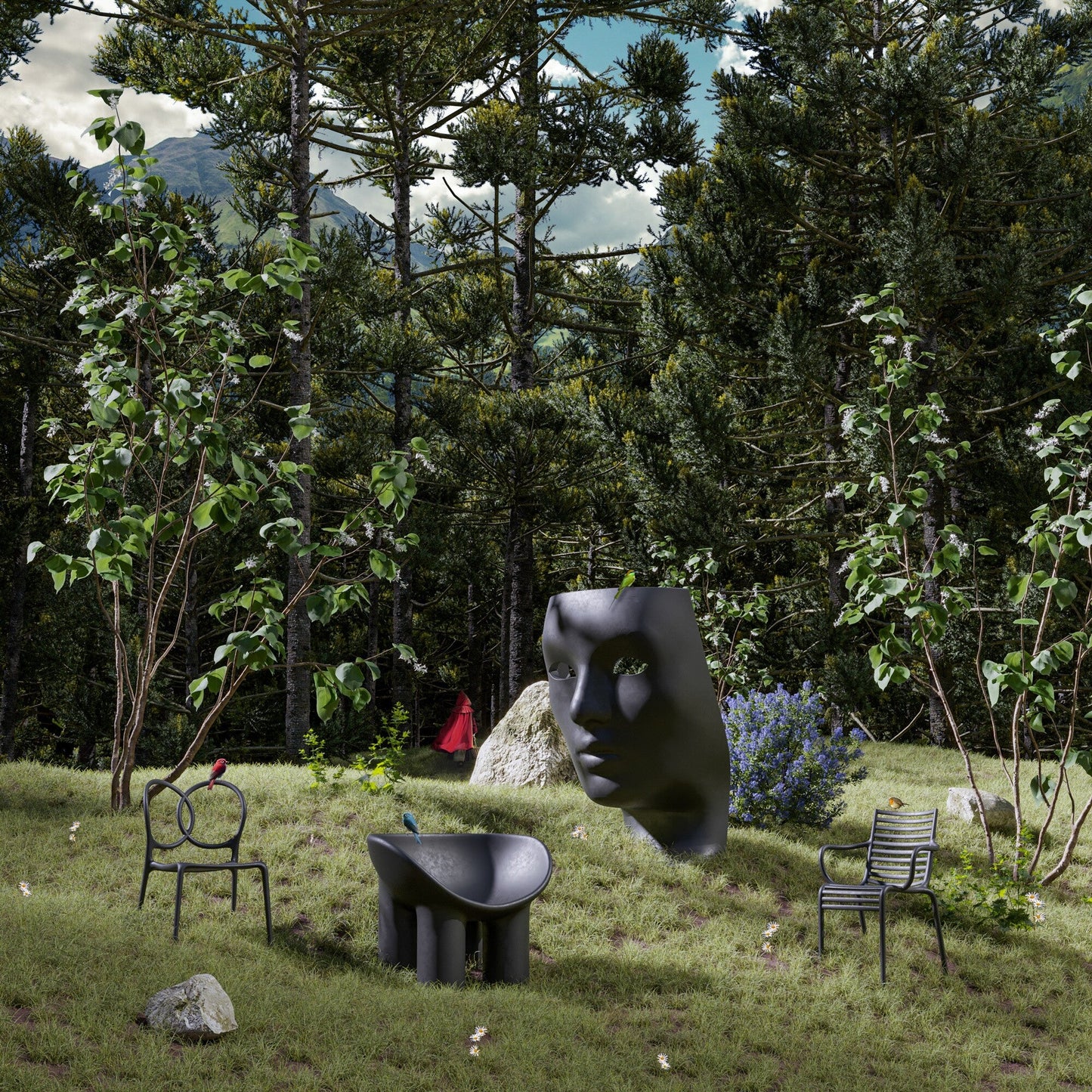 Roly Poly Green Gartenarmlehnstuhl Schwarz