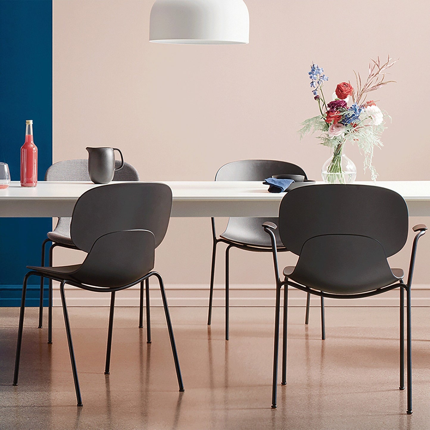 Combo Armlehnstuhl gepolstert Schwarz