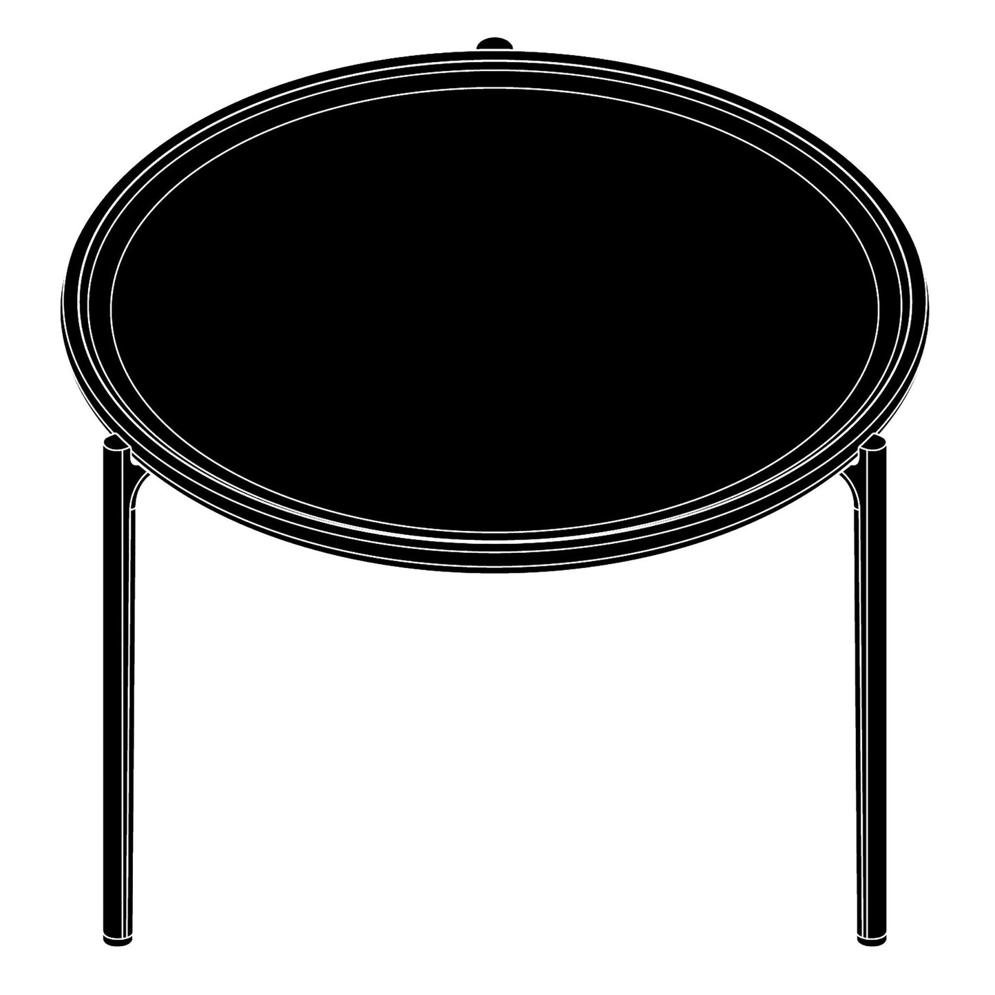 Savoye Couchtisch Ø 60cm Schwarz