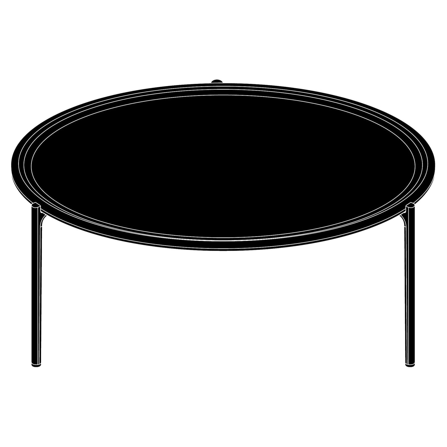 Savoye Couchtisch Ø 90cm Schwarz