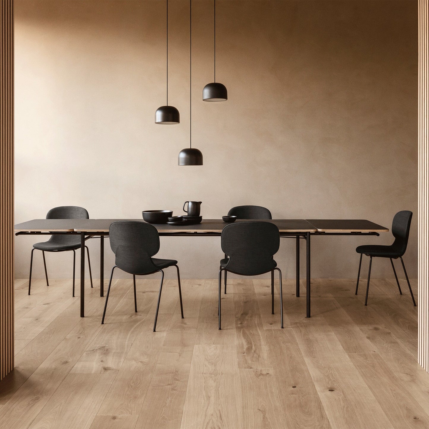 Taffel Esstisch ausziehbar 200x90x74cm Schwarz