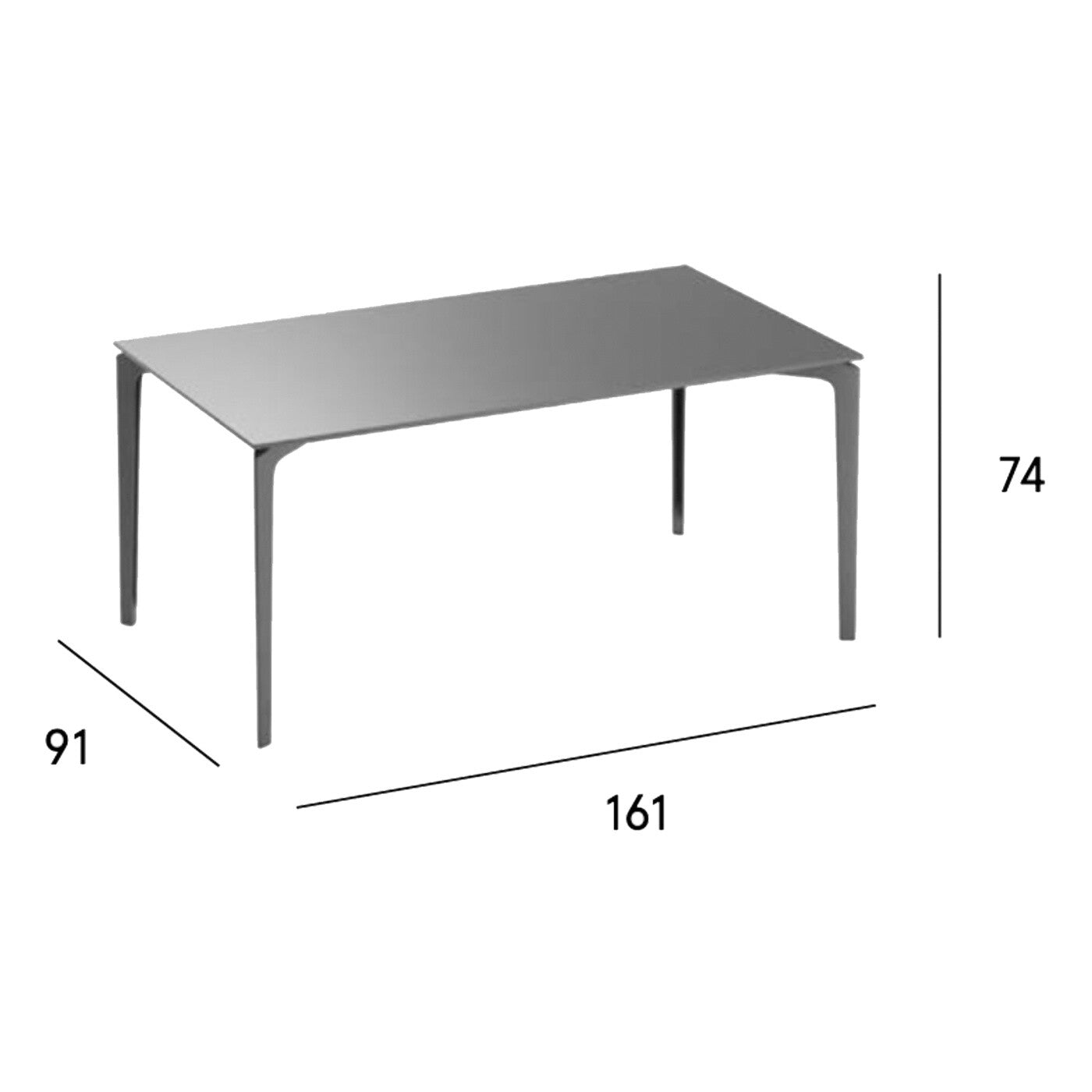 AllSize Gartentisch 160x90cm