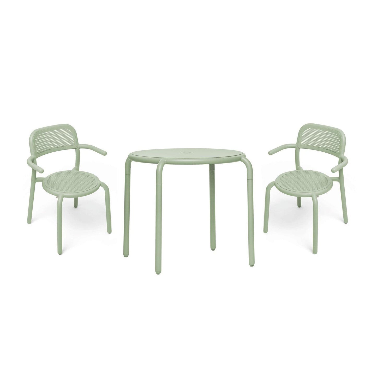 Toní Bistrotisch + Gartenarmlehnstuhl