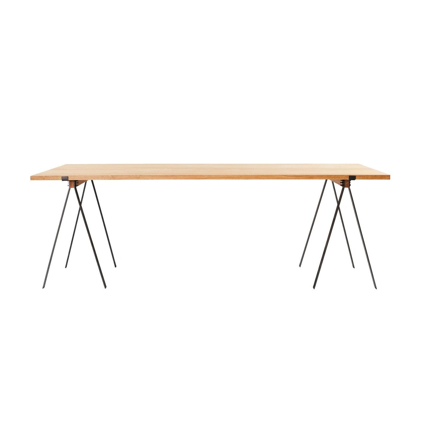 Trestle Esstisch 220x80x74cm Schwarz