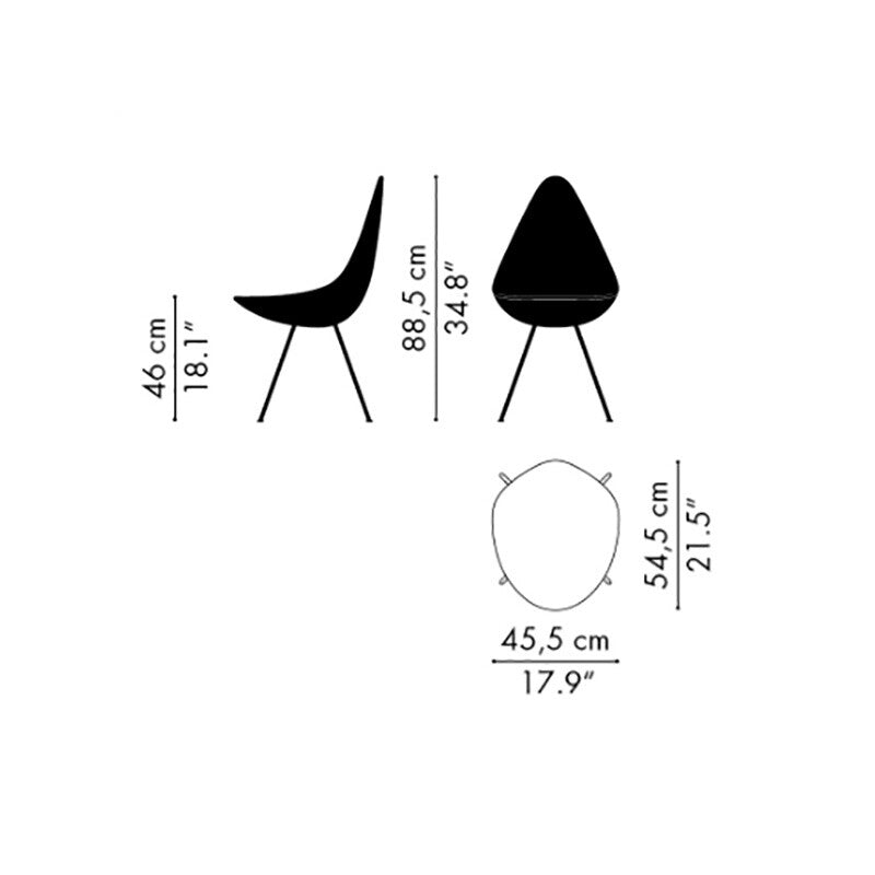 Analog™ Esstisch + 6 Drop™ Stühle Set Weiß