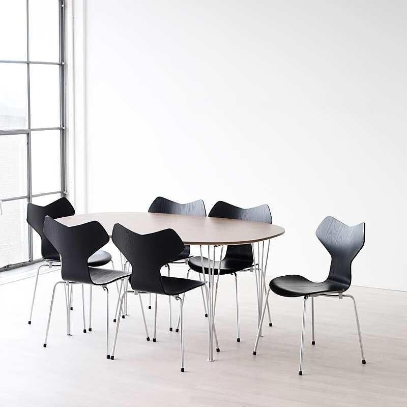 B612 Super-elliptischer Tisch Furnier 150x100x72cm Weiß