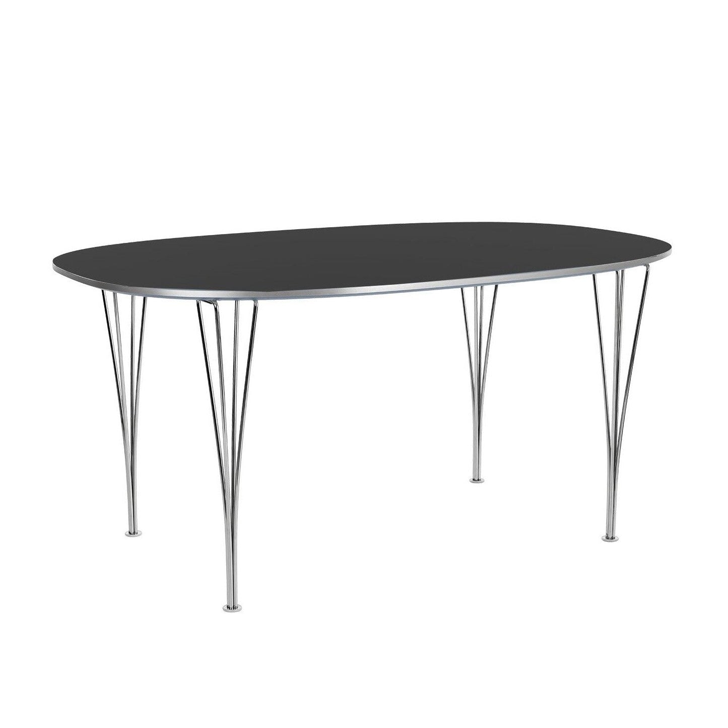 B613 Super-elliptischer Tisch 180x120x72cm Schwarz