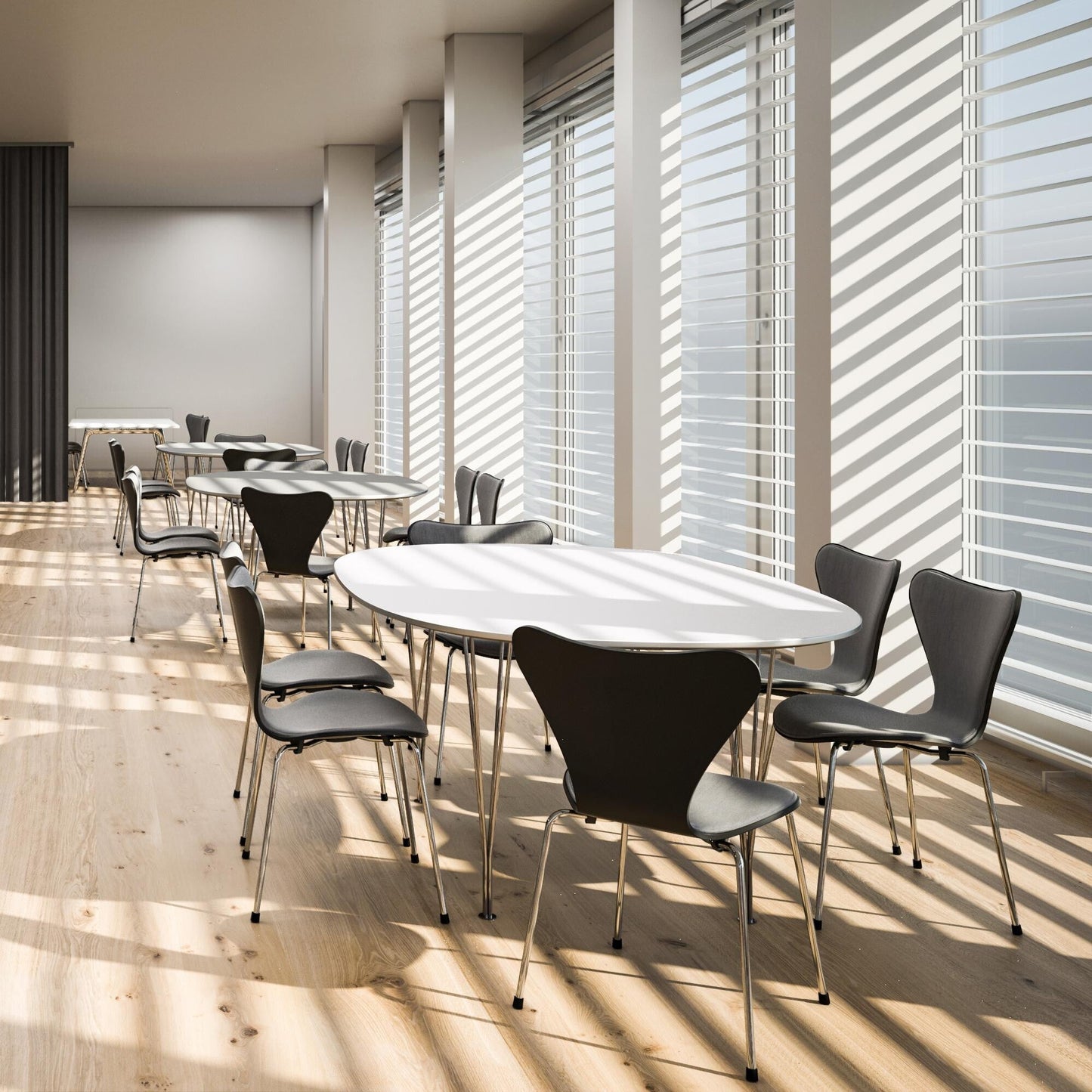 B616 Super-elliptischer Tisch 170x100x72cm Weiß