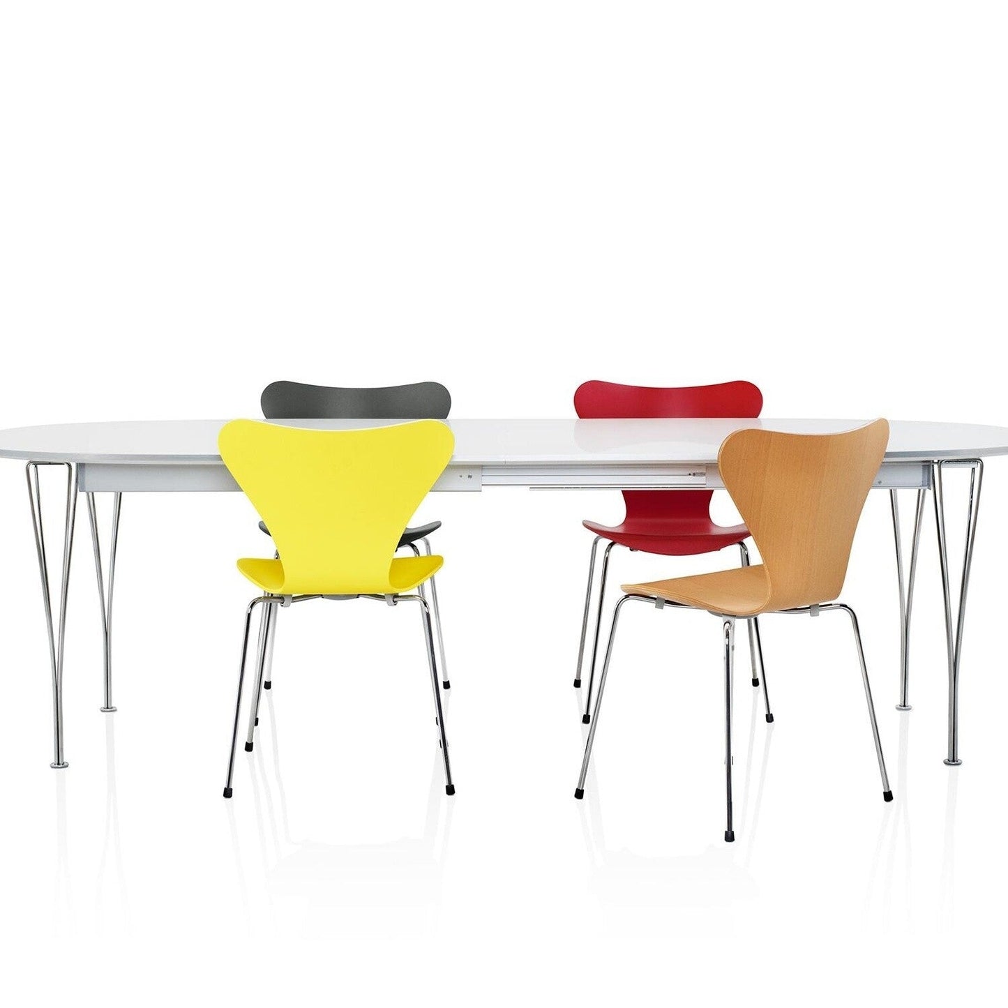 B619 Super-elliptischer Tisch Laminat ausziehbar