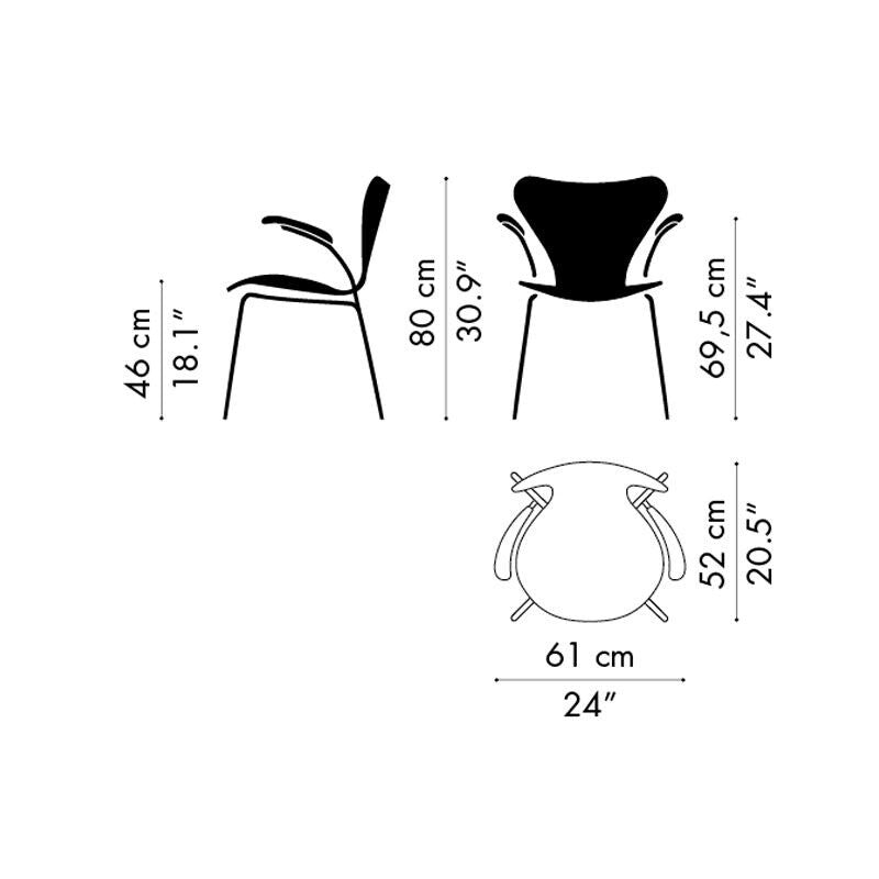 Serie 7™ Armlehnstuhl Schwarz