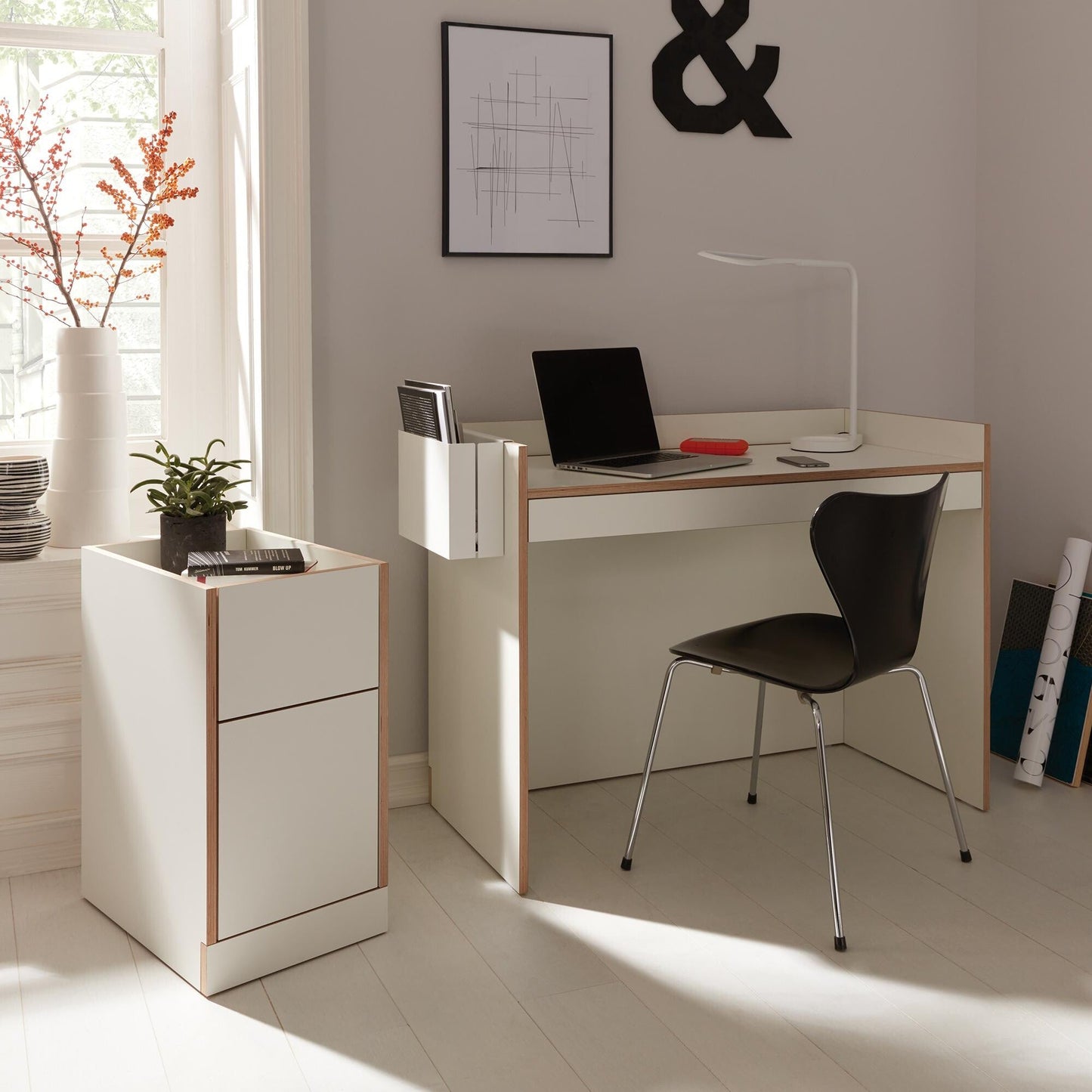 Serie 7™ Stuhl lackiert 4er Set Weiß