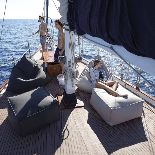 Sail Outdoor Pouf/Sitzkissen Schwarz