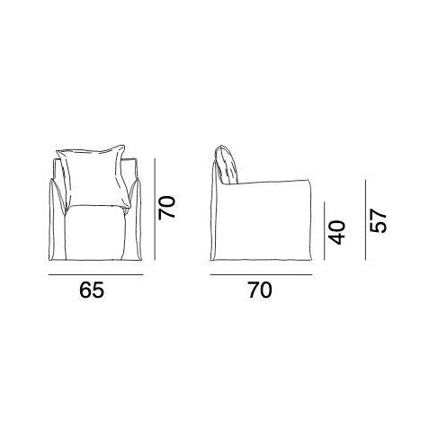 Ghost Out 05 Outdoor Sessel Weiß