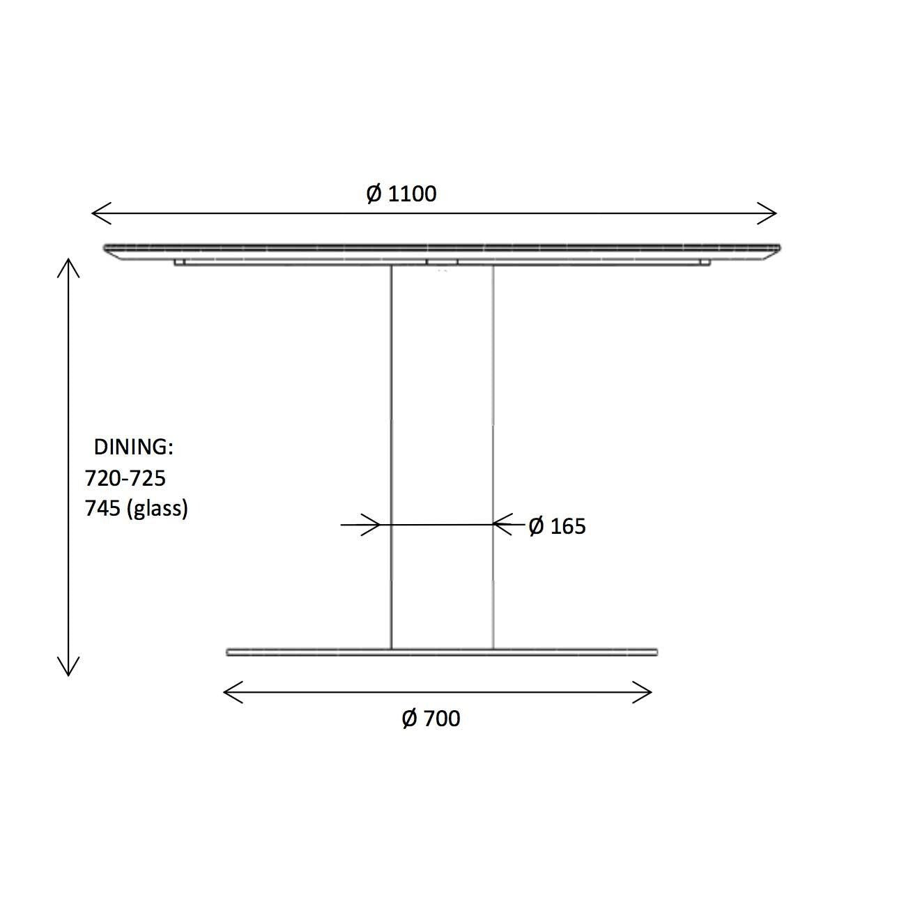 2.0 Coffee Table Gestell Messing Ø110cm