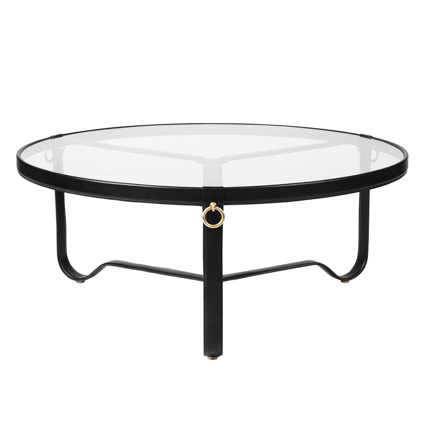 Adnet Couchtisch Ø 100cm Schwarz