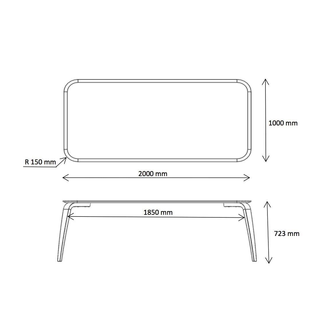 Dining Esstisch Rechteckig Schwarz