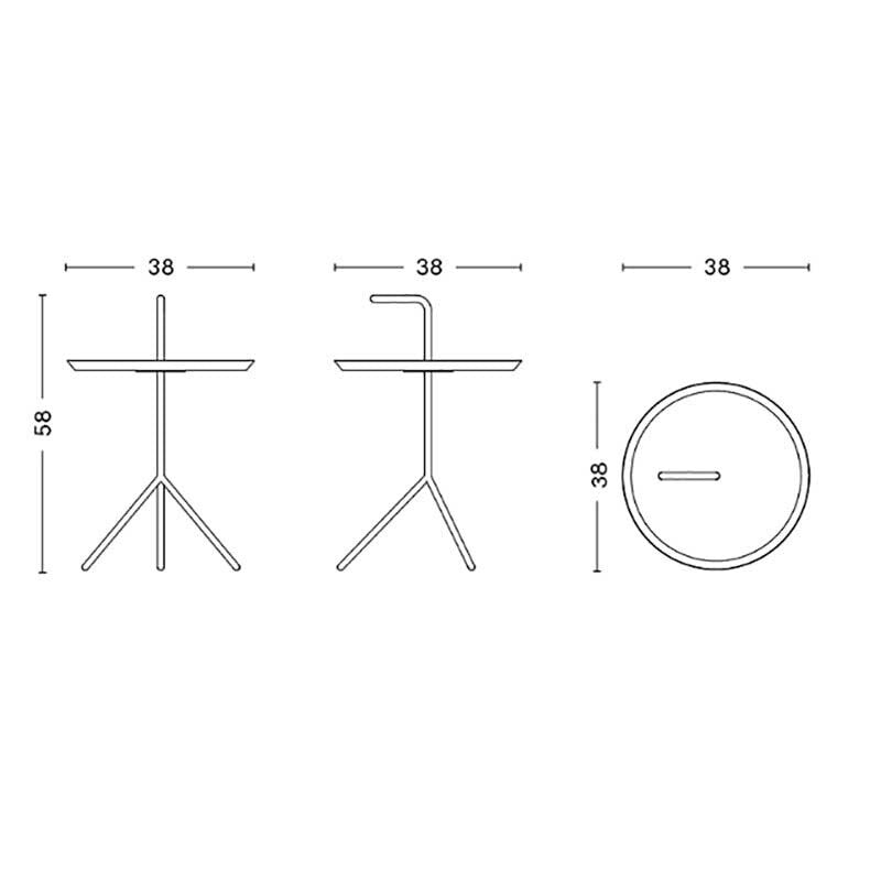DLM Beistelltisch hochglänzend Weiß