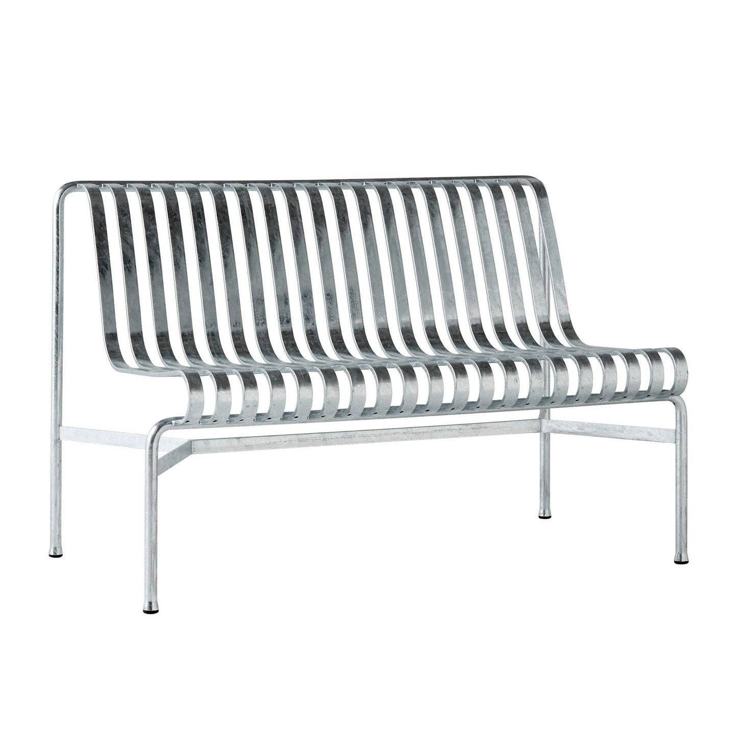 Palissade Dining Bench ohne Armlehne Feuerverzinkt Weiß