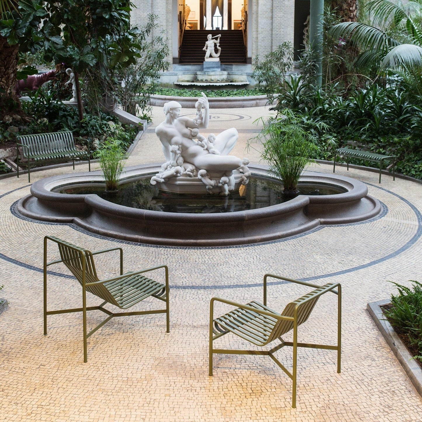 Palissade Garten Loungesessel hoch 2er Set Himmelgrau