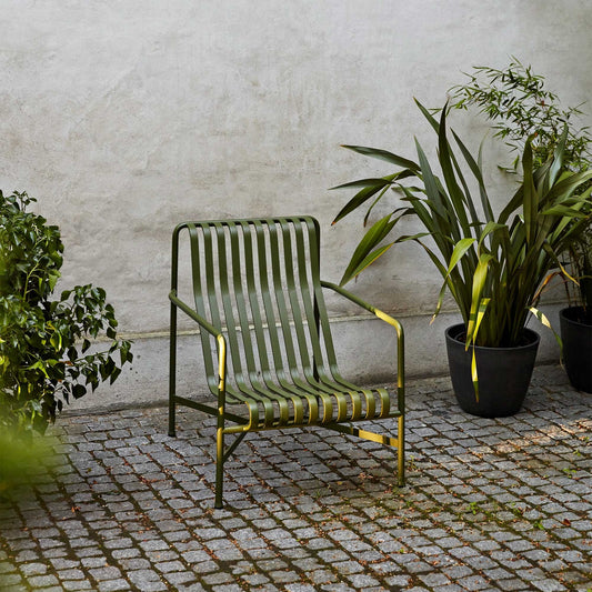 Palissade Lounge Chair High Weiß