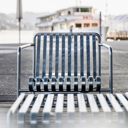Palissade Garten Loungesessel mit niedriger Rückenlehne Feuerverzinkt
