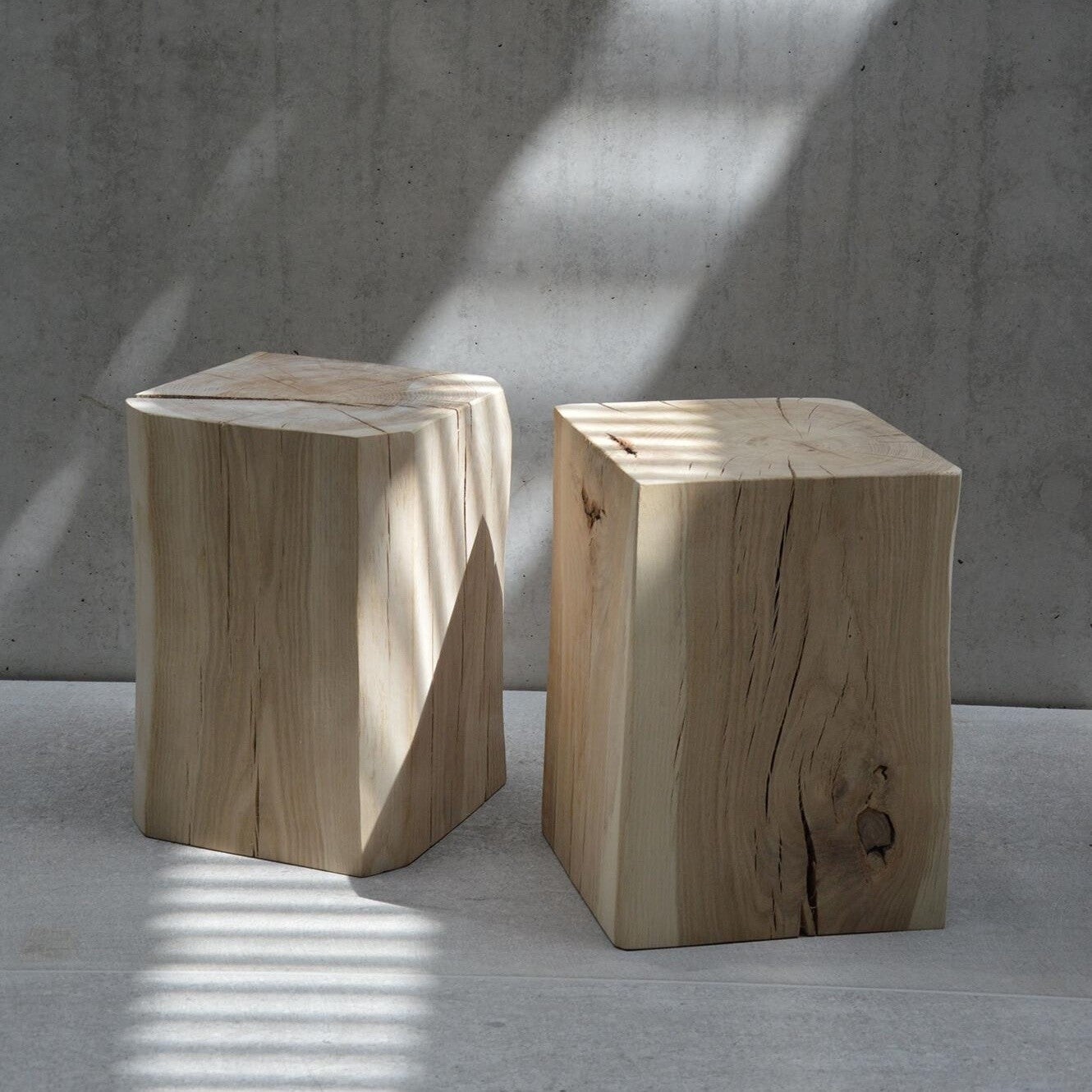 Block Hocker Natur
