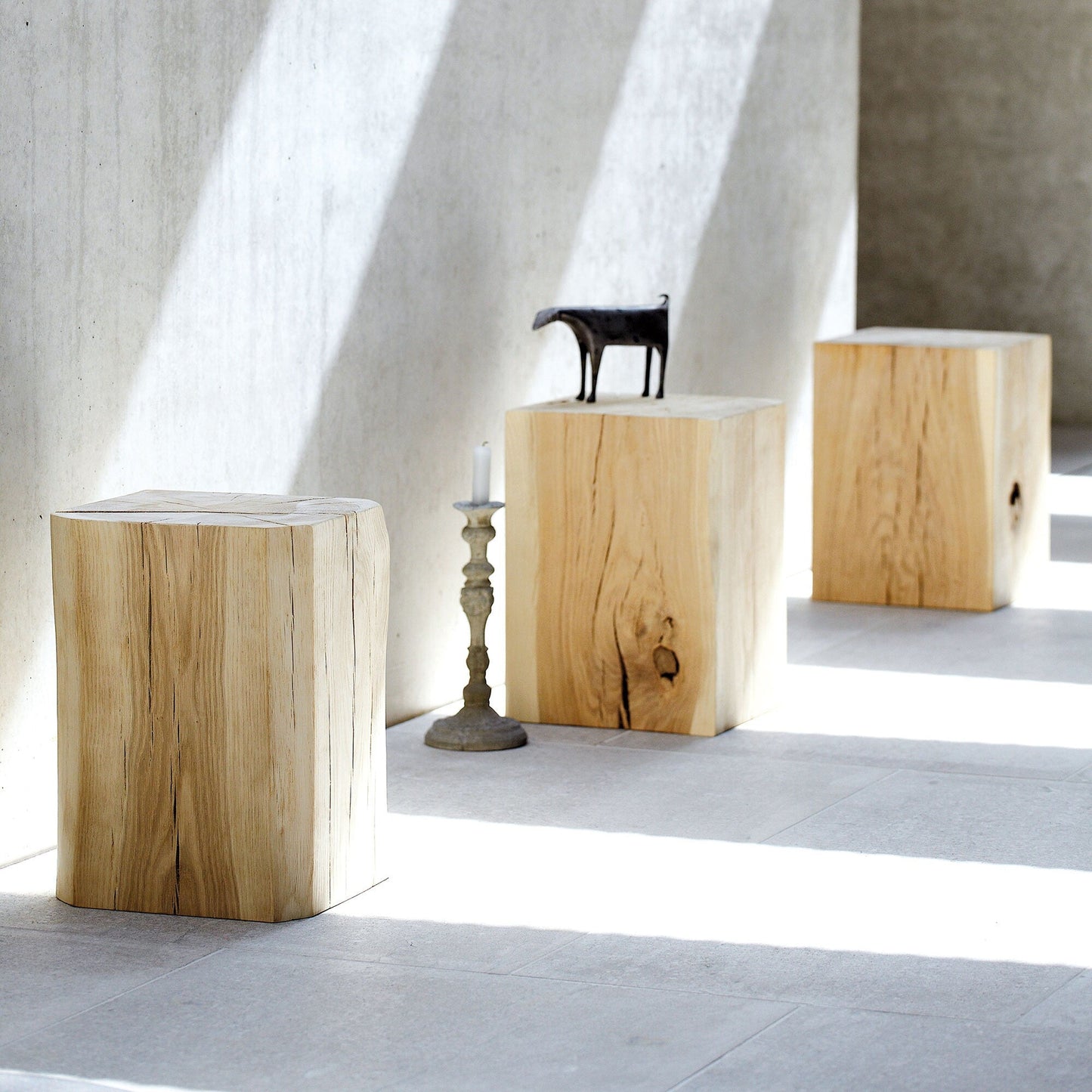 Block Hocker Natur