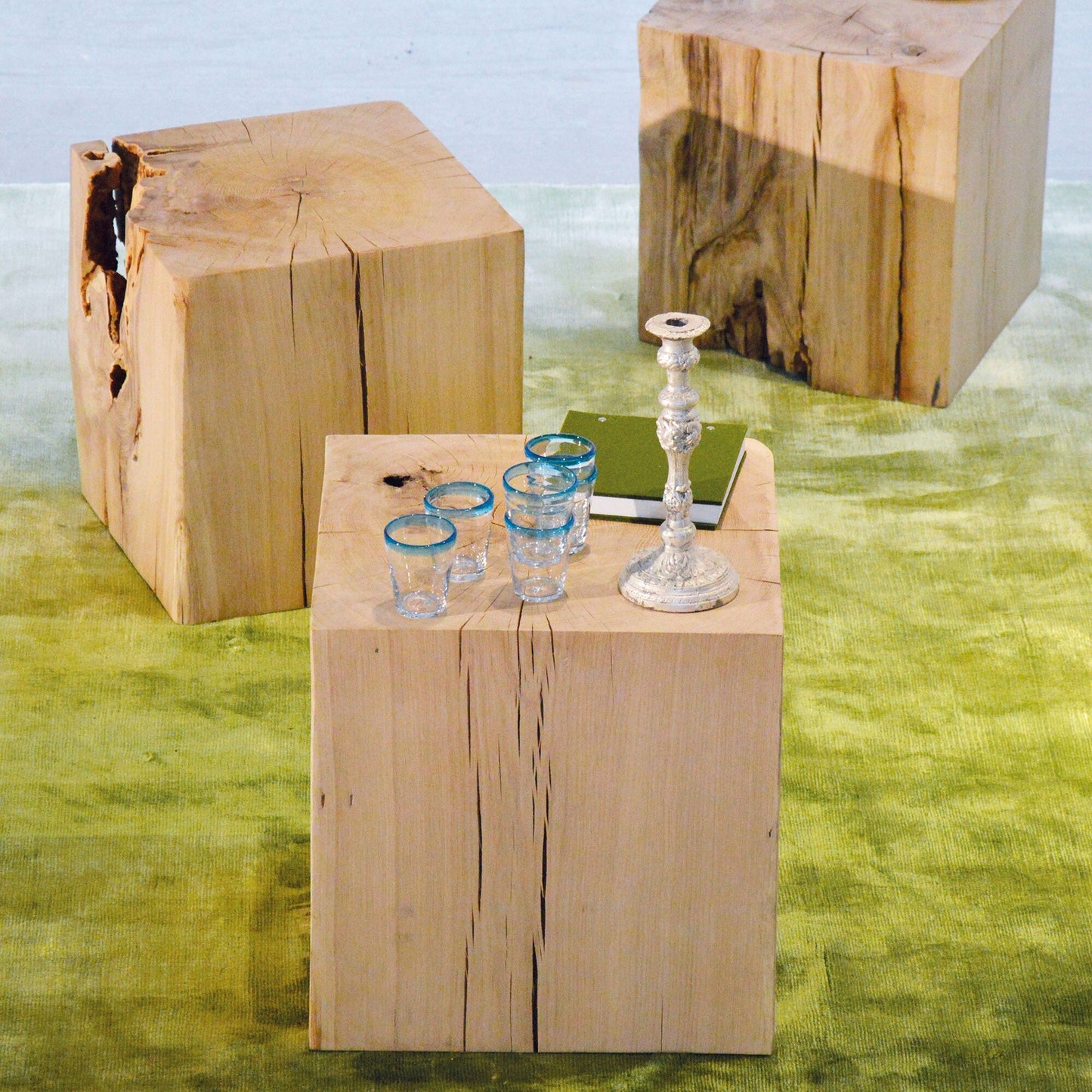 Block Hocker Natur