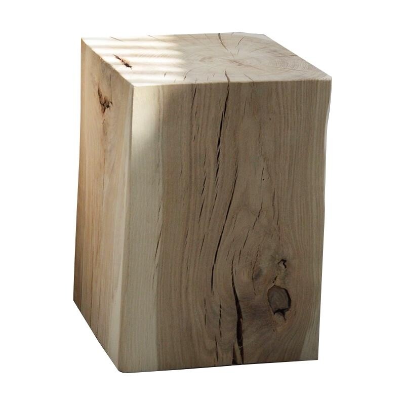 Block Hocker Natur