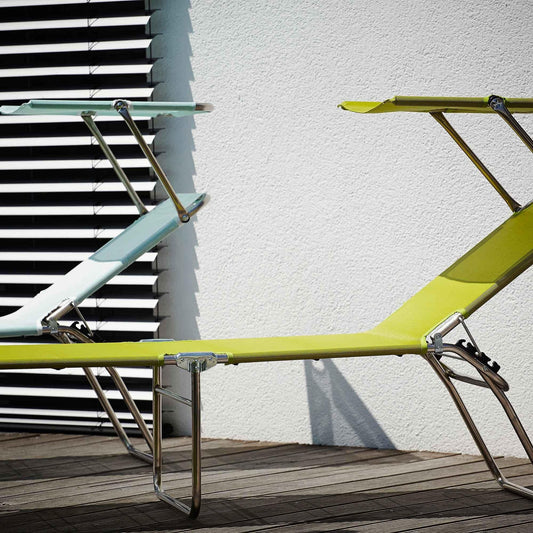 Fiam Amigo 40+ Sun Sonnenliege mit Sonnendach Schwarz