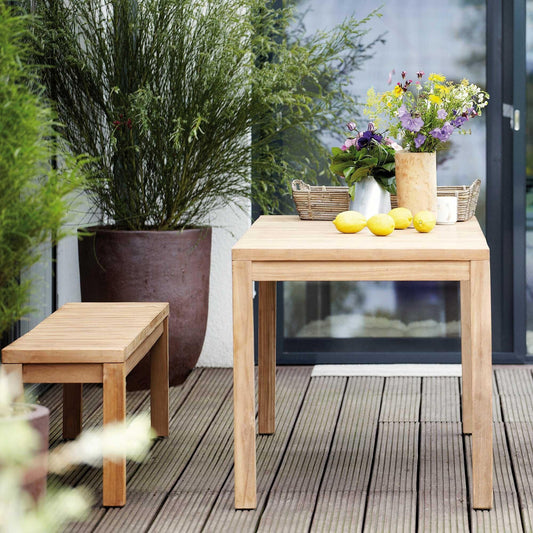 Samoa Teakholz Gartenset mit Bank Natur
