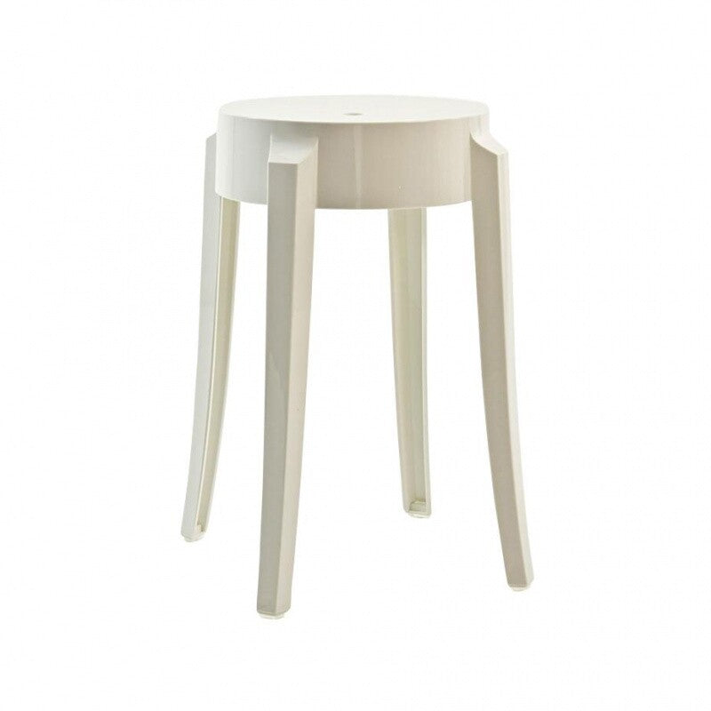 Charles Ghost Hocker 46cm Weiß