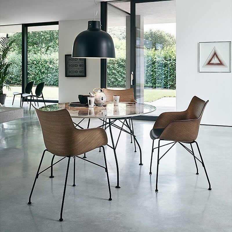 Q/Wood Armlehnstuhl 55x84x57cm Schwarz