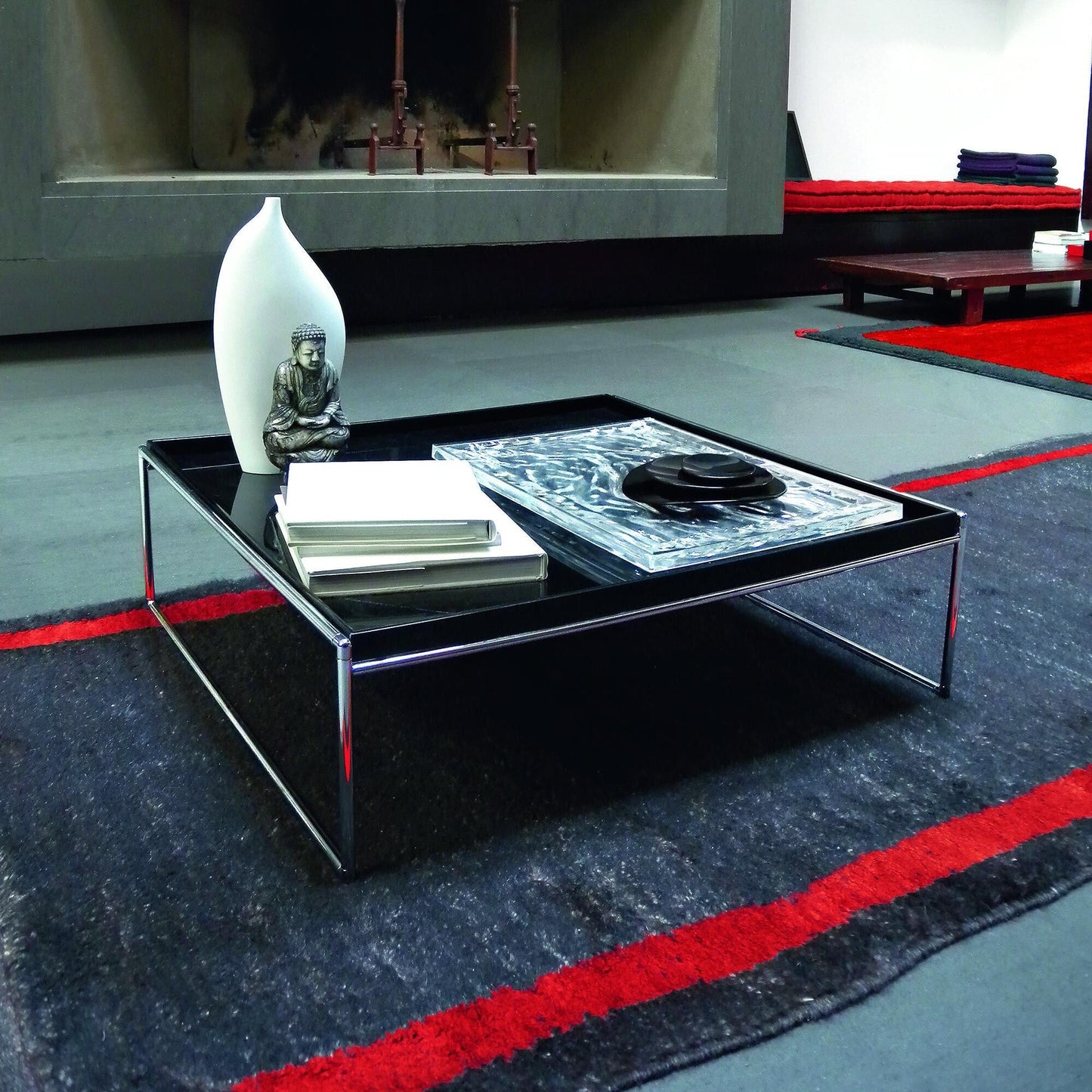 Trays Couchtisch 80x80cm Schwarz