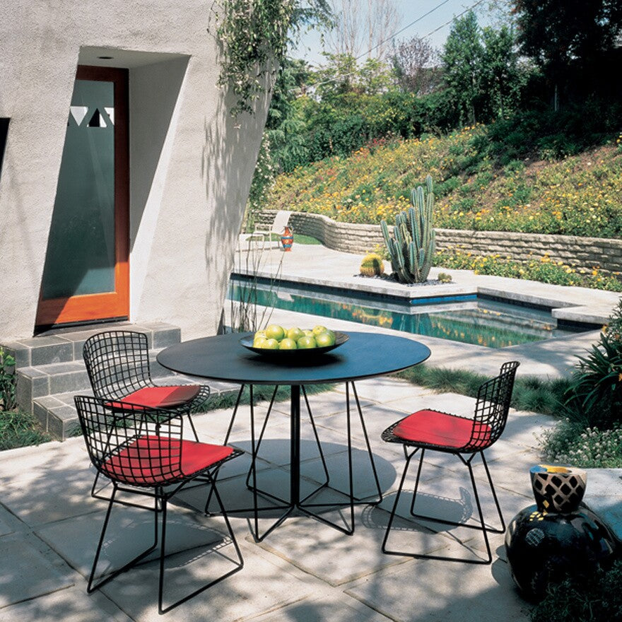 Bertoia Gartenstuhl Schwarz