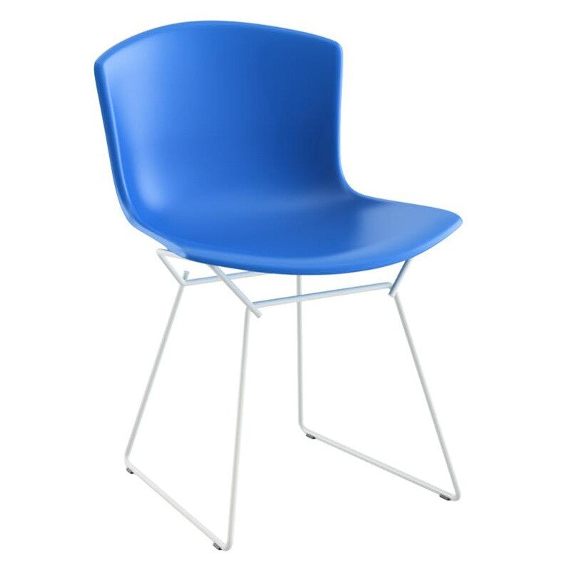 Bertoia Plastic Side Chair Stuhl Gestell weiß Weiß